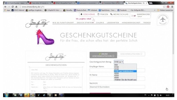 Haben Sie schon mal A/B-Tests gemacht, welcher vorgegebene Wert auf einer Gutscheinseite für Sie mehr Umsatz bringt?