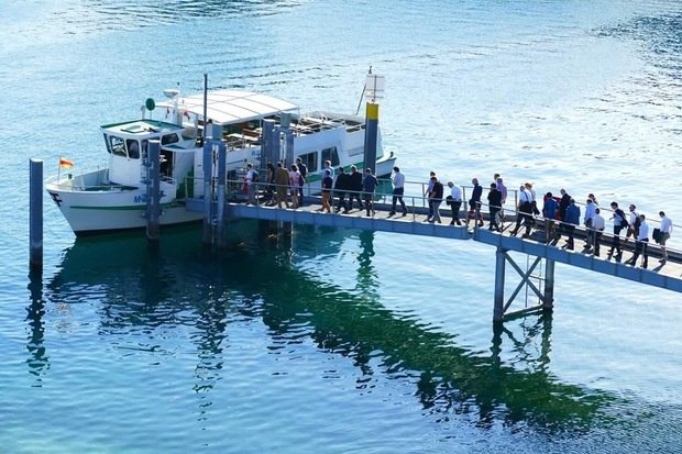 Auch das gehörte zum Partnertreffen: Eine Bootsfahrt auf dem Bodensee.