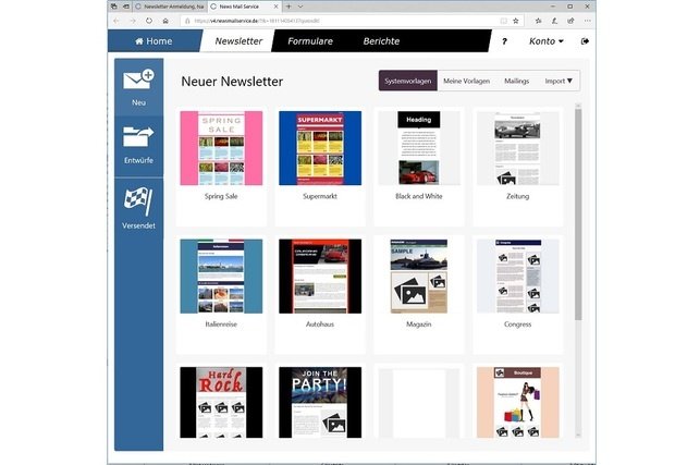 cobra News & Mail Service Layout-Vorlagen