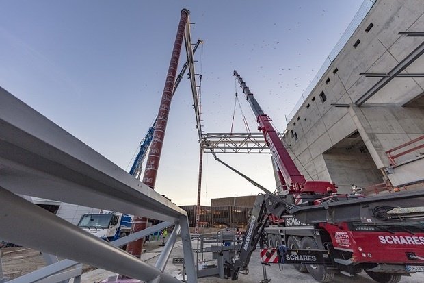 Baumaßnahmen am Messe-Eingang Süd und Halle 1 bei der Messe Düsseldorf
