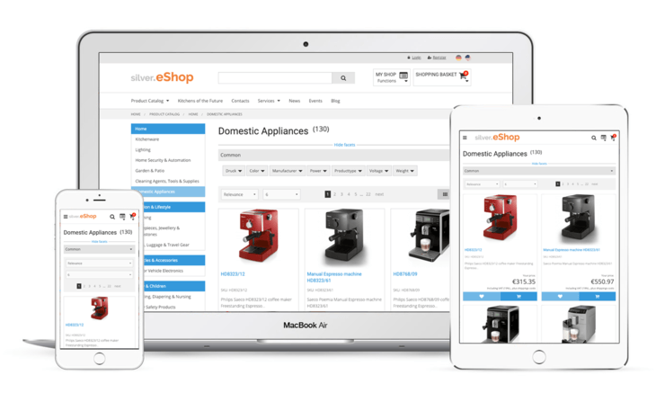 silver.eShop, der Onlineshop für B2B